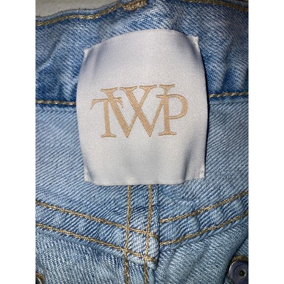 TWP Light Wash Denim Tiny Dancer Extra Wide Leg Blue Jeans Sz 27 - Picture 3 of 3